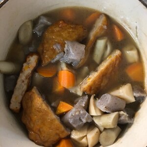 根菜の煮物(ごぼう、人参、こんにゃく、油揚げ)